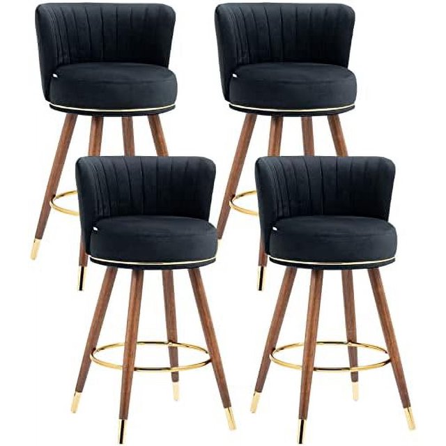 HBBOOMLIFE Stools Degree Swivel Barstools Modern Upholstered Counter