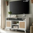 HBBOOMLIFE TV Stand for 65+ Inch TV Mid Century Modern Media TV Console