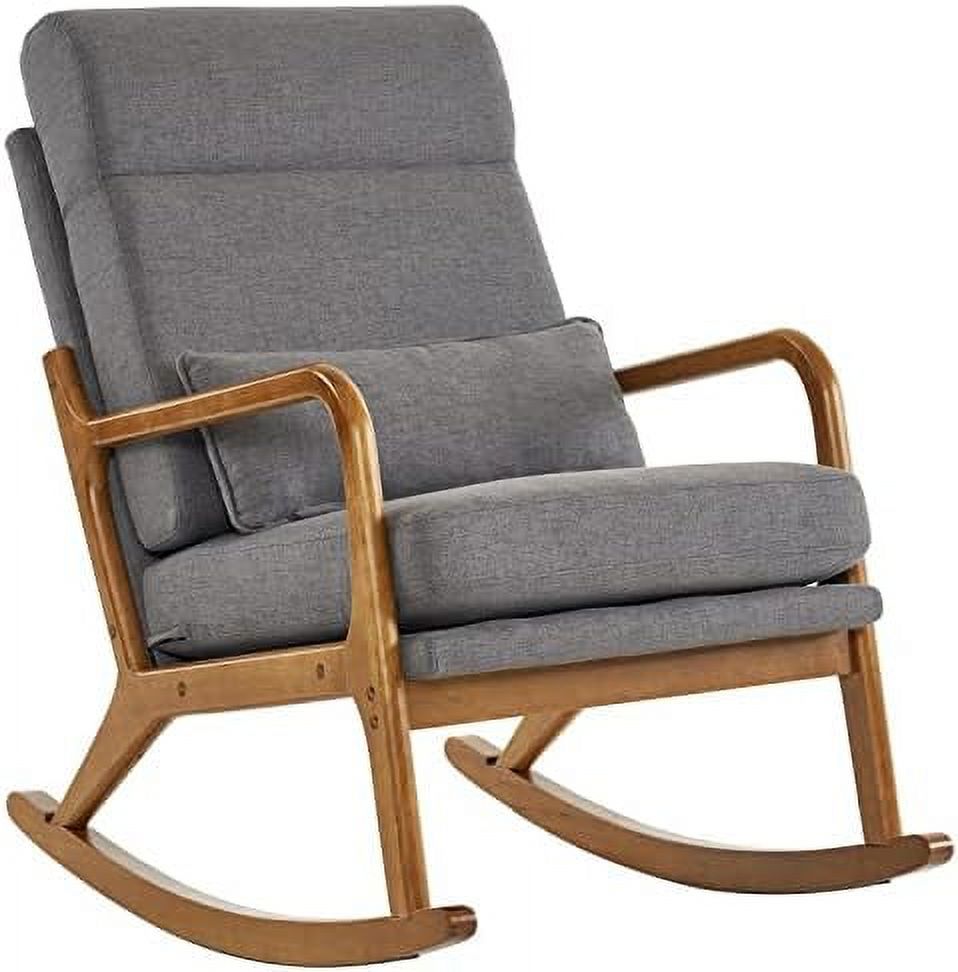 HBBOOMLIFE Velvet Nursery Rocking Chair Accent Rocking Chair with with