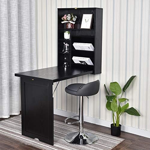 HBBOOMLIFE YUSING Wall Mounted Table Fold Out Convertible Desk