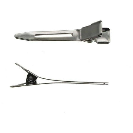 HBC 1.35 Inch Hair Clips Single Prong Small Metal Alligator Clips - 144 Pack