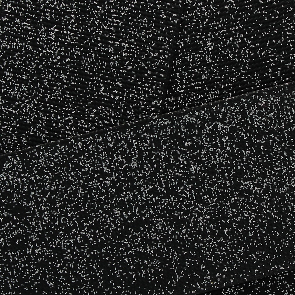 HBC 1.5" Dazzle Glitter Grosgrain Ribbon Black 100 Yard