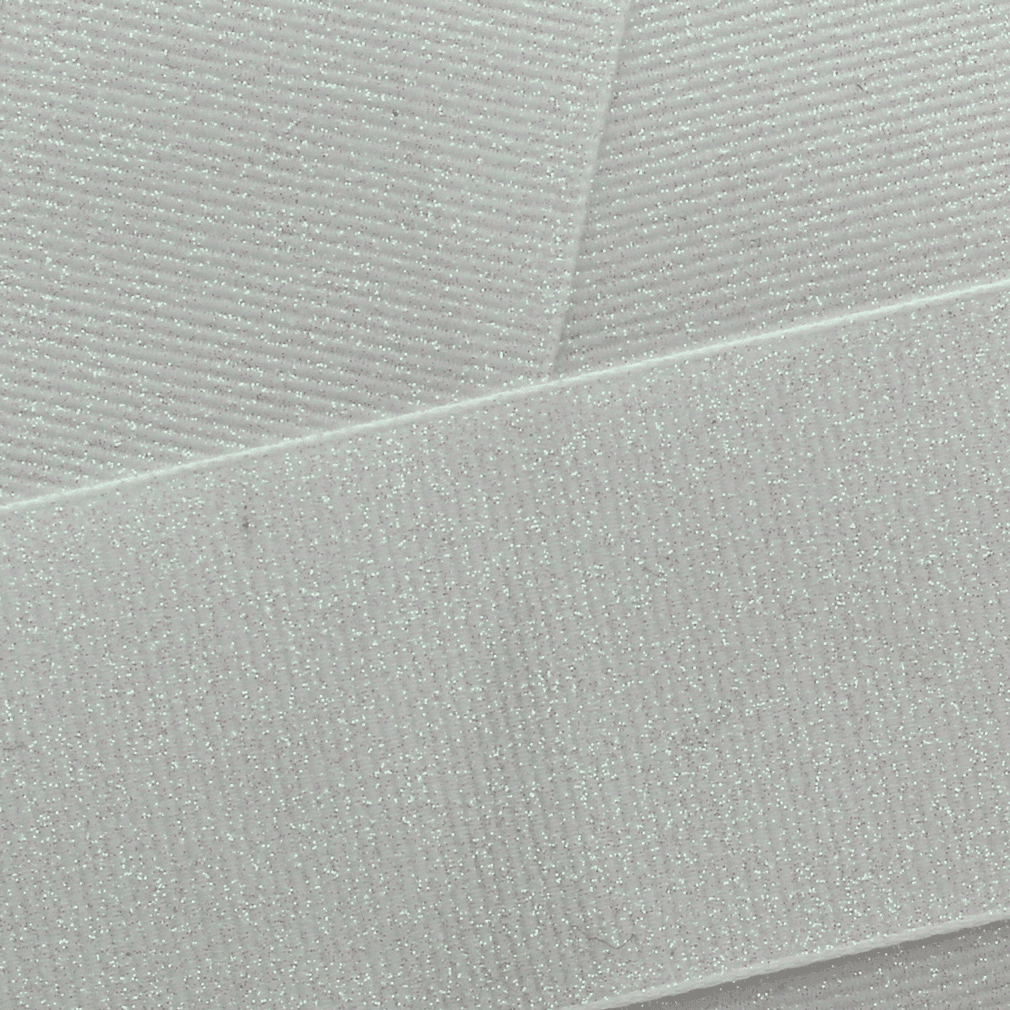 HBC 1.5" Dazzle Glitter Grosgrain Ribbon Silver 100 Yard