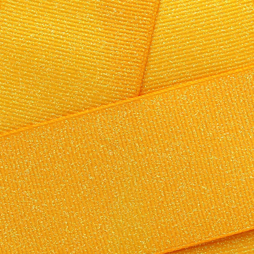 HBC 1.5" Dazzle Glitter Grosgrain Ribbon Yellow Gold 100 Yard