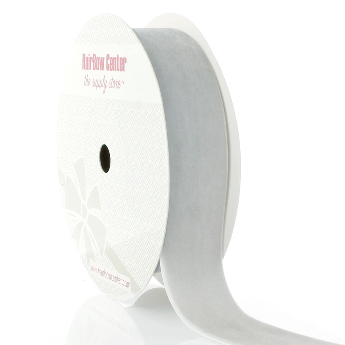 HBC 1" Velvet Ribbon 009 Silver - 5 Yards