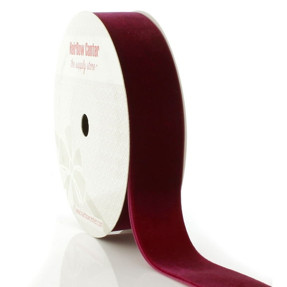 HBC 1" Velvet Ribbon 275 Wine - 25 Yards