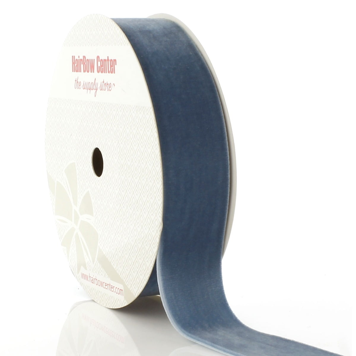 1" Velvet Ribbon 338 Antique Blue 25 Yard