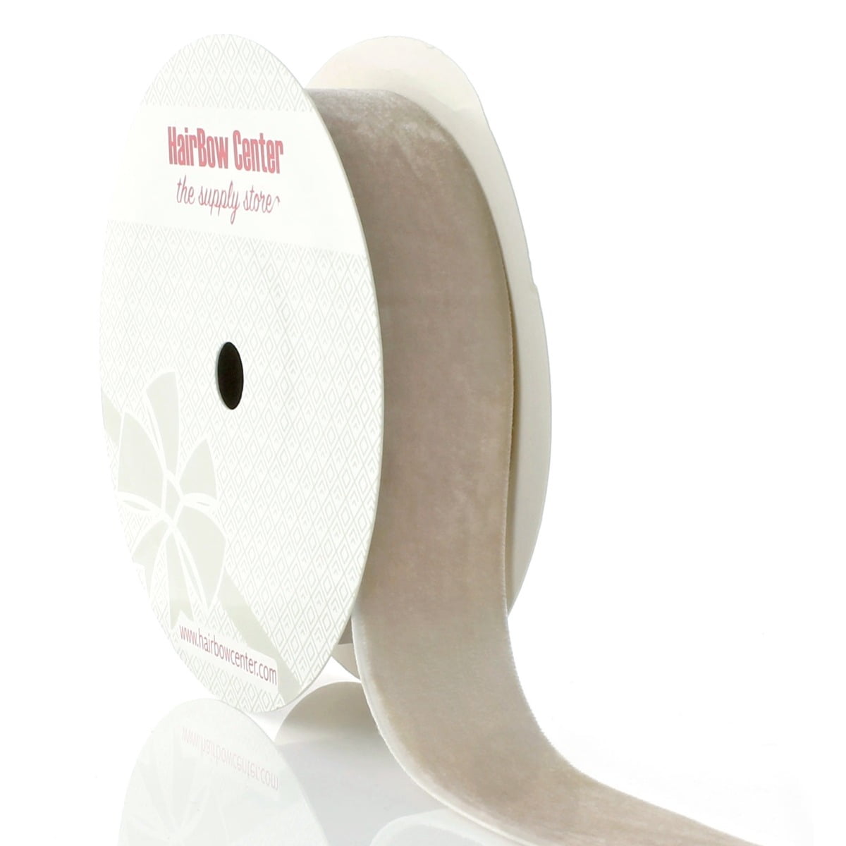 HBC 1" Velvet Ribbon 823 Taupe - 25 Yards