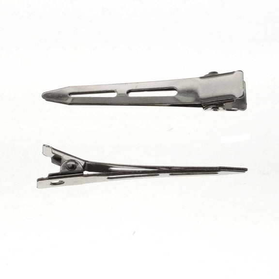 HBC 2.25 Inch Hair Clips Single Prong Large Metal Alligator Clips - 144 Pack