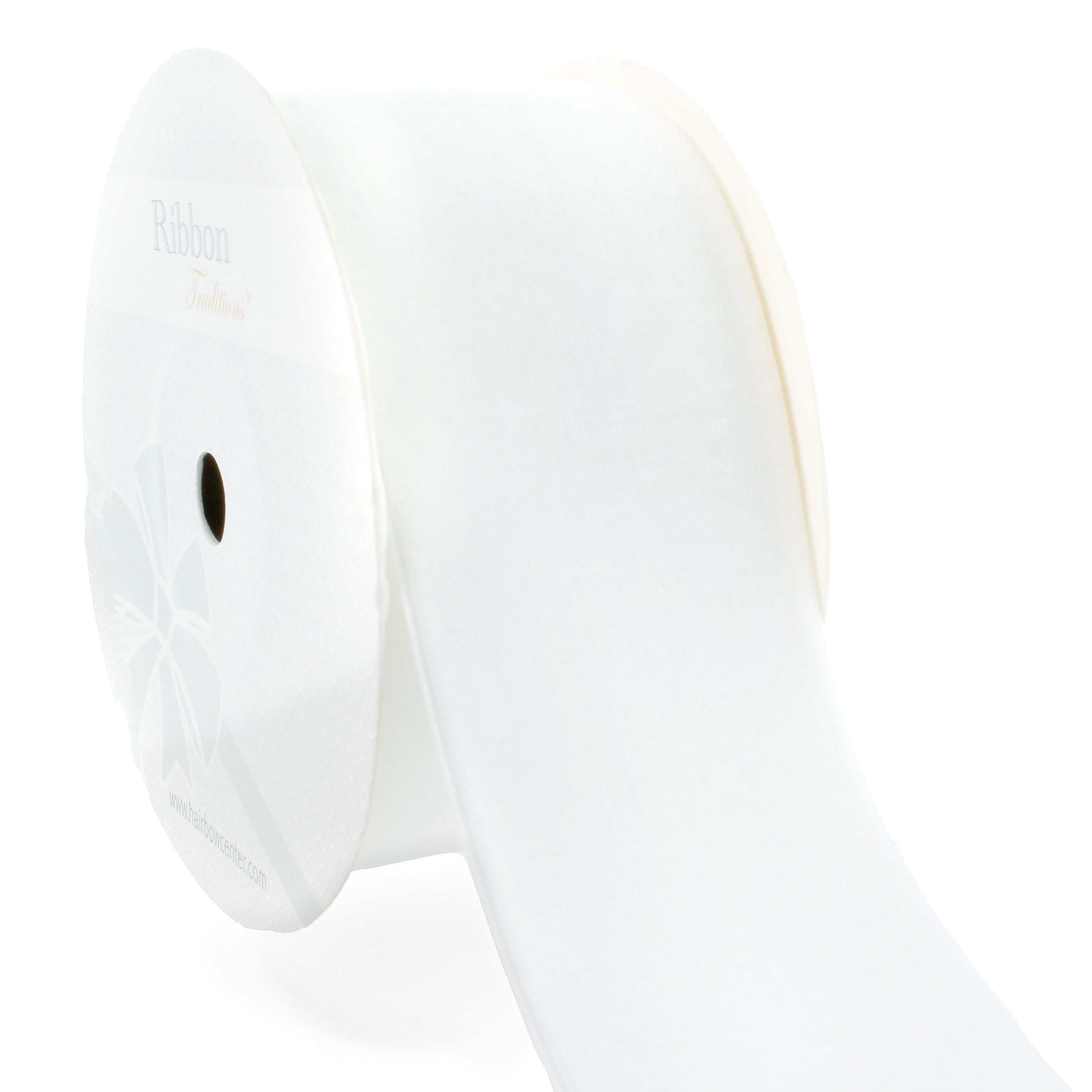 HBC 2" Velvet Ribbon 029 White - 25 Yards