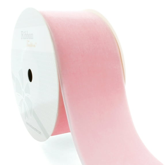 2" Velvet Ribbon 123 Pearl Pink 25 Yard