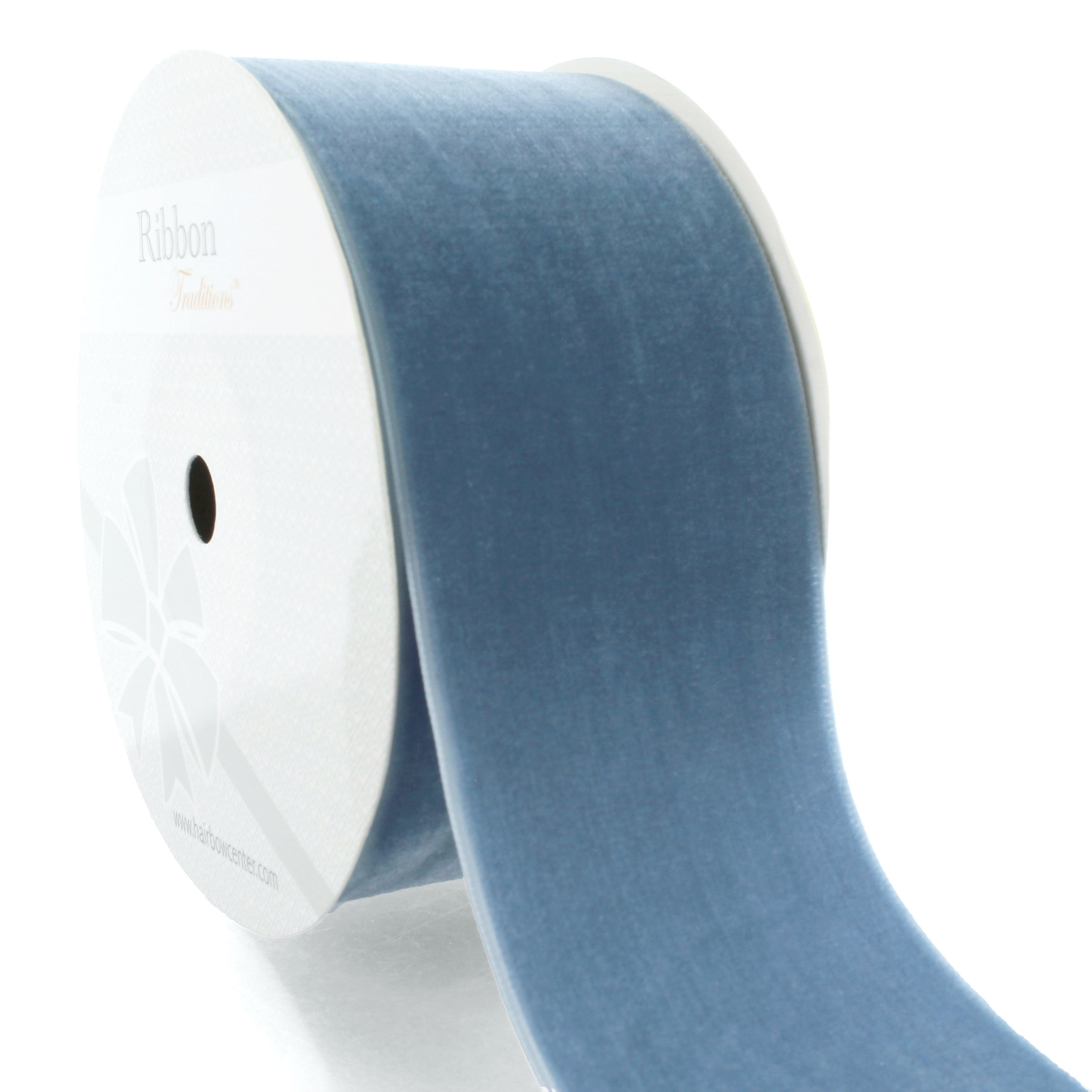 HBC 2" Velvet Ribbon 338 Antique Blue - 5 Yards