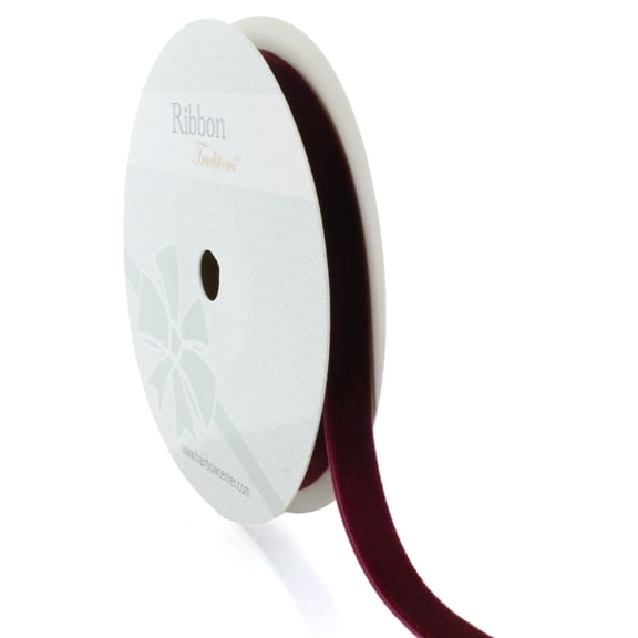 HBC 3/8" Velvet Ribbon 277 Burgundy - 5 Yards