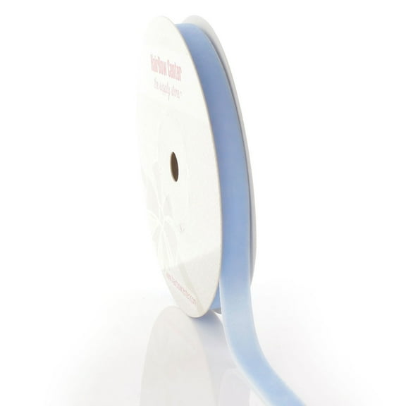 3/8" Velvet Ribbon 308 Frosty Blue 25 Yard