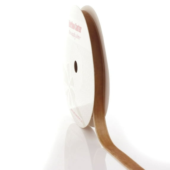 3/8" Velvet Ribbon 845 Camel 25 Yard