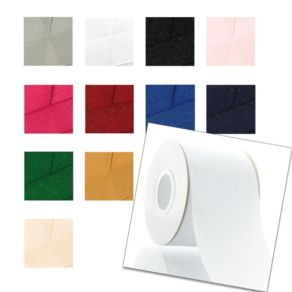 HBC 3 Inch Red Dazzle Glitter Ribbon Grosgrain for Cheer and Dance Team Hair-Bows 5 Yards