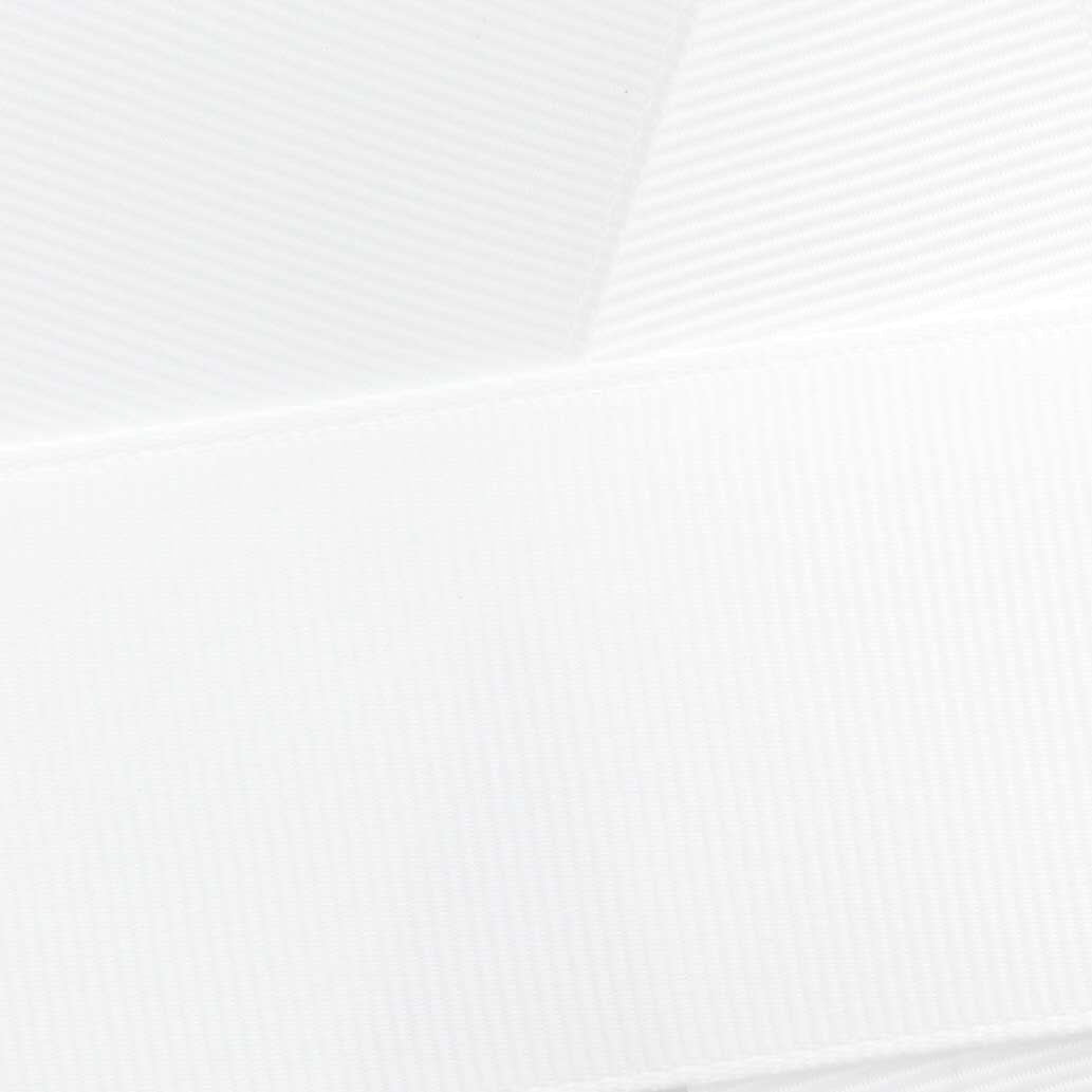 HBC 5/8"Grosgrain Ribbon Solid White 5 Yard Reel (16mm)