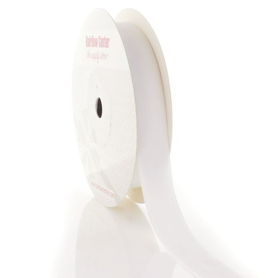 5/8" Velvet Ribbon 029 White 25 Yard