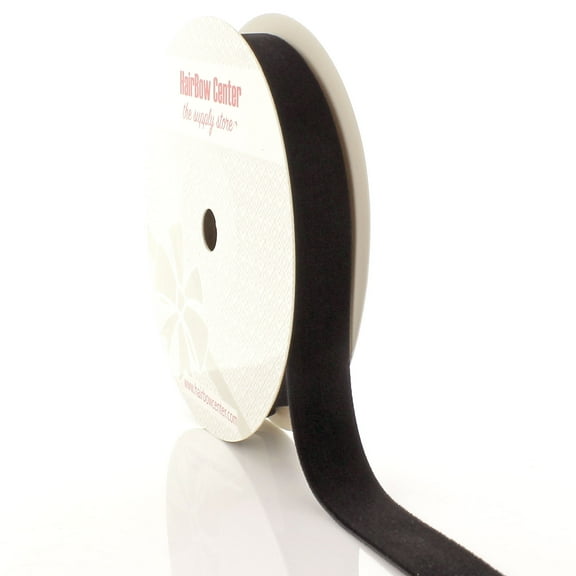 HBC 5/8" Velvet Ribbon 030 Black 5 Yard