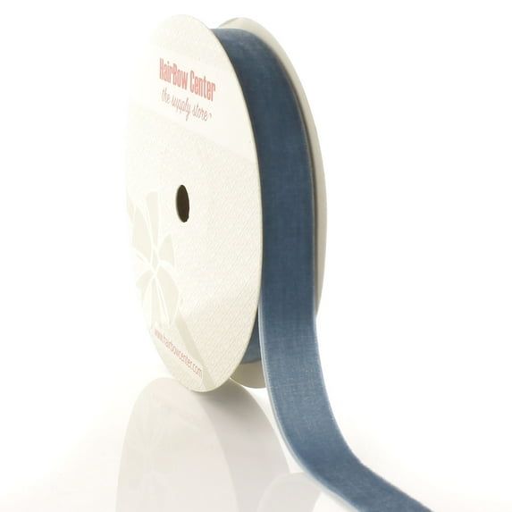 HBC 5/8" Velvet Ribbon 338 Antique Blue 25 Yard