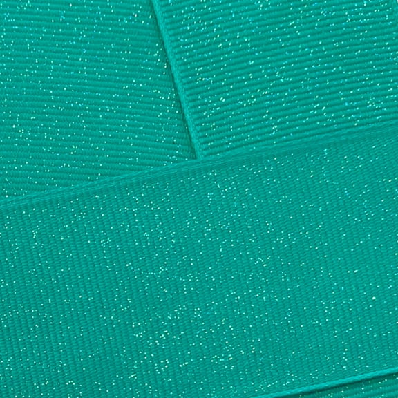 HBC 7/8" Dazzle Glitter Grosgrain Ribbon Jade 5 Yard