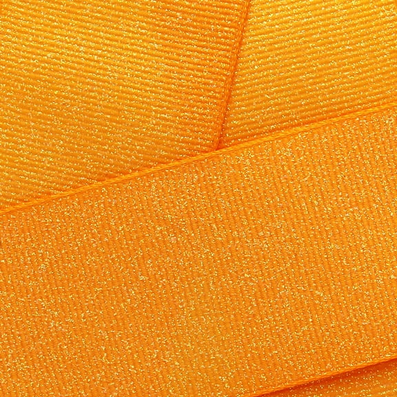 HBC 7/8" Dazzle Glitter Grosgrain Ribbon Yellow Gold 25 Yard