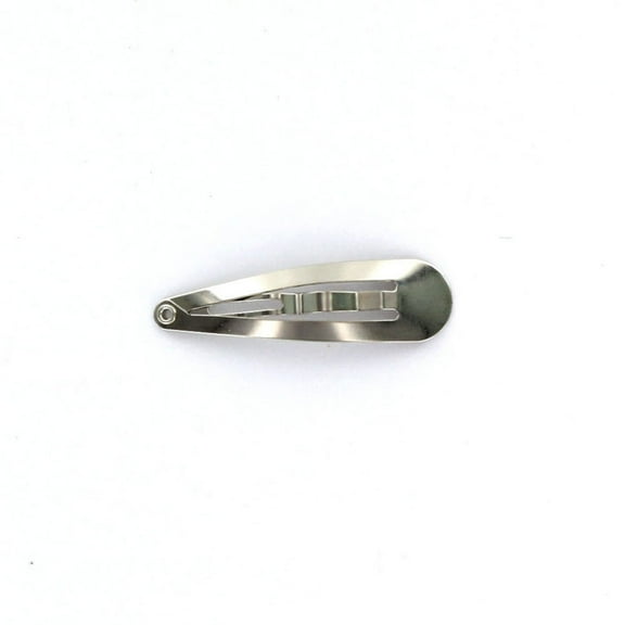 HBC Snap Hair Clips Hair Barrettes - 40mm (1.5 Inch) Tear Drop - 24 Pack