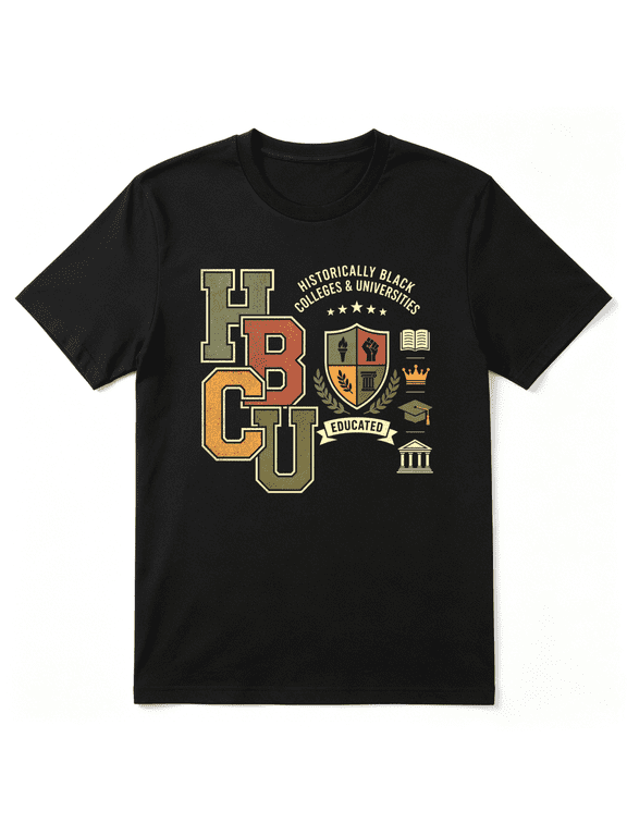 HBCU Historically Black Colleges Vintage Graphic Tee for Men and Women, Graduation Gift Family Gift Cotton Short Sleeves T-Shirt