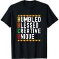 thumbnail image 1 of HBCU Humbled Blessed Creative Unique Black History Month T-Shirt, 1 of 3