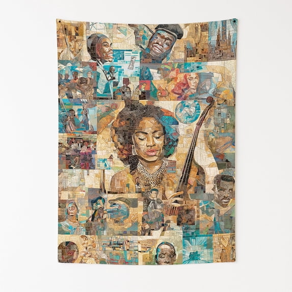 HBCU Pride Chronicles Wall Tapestry for Bedroom by DC | African American Tapestry Wall Hanging & Aesthetic Decor for Dorm, Living Room, Picnic & Home | 30"x40"