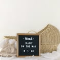 thumbnail image 1 of HBCY Creations 10"x10" Felt Letter Board - Solid Wood Frame - Torched Brown - Black Felt - 389 PP Letters Including Numbers, Symbols, Icons - Canvas Carrying Case, 1 of 11