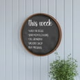 thumbnail image 1 of HBCY Creations 18" Round Rustic Wood Framed Wall Mounted Magnetic Chalkboards with Eraser and Chalk, 1 of 8