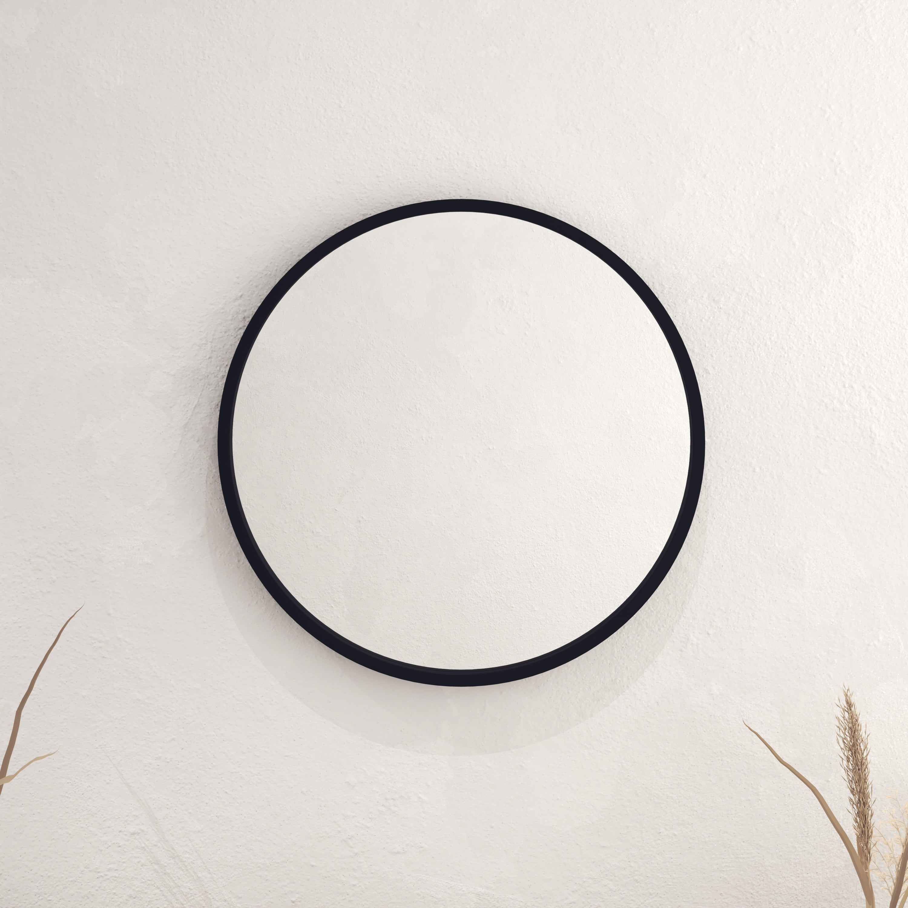 HBCY Creations Black Circle Wall Mirror 20 Inch Round Wall Mirror for