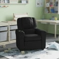 thumbnail image 1 of HBCY Creations Kid's Recliner - Black Faux Leather Upholstery - Integrated Cupholder - Padded Headrest - Safety Recline Feature, 1 of 15
