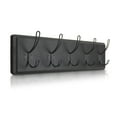 thumbnail image 1 of HBCY Creations Rustic Coat Rack with 5 Hooks - Black Wall Mount 24" Coat Rack - Solid Pine Wood Entryway Hanger - Farmhouse Coat Rack for Kitchen, Bedroom, 1 of 11
