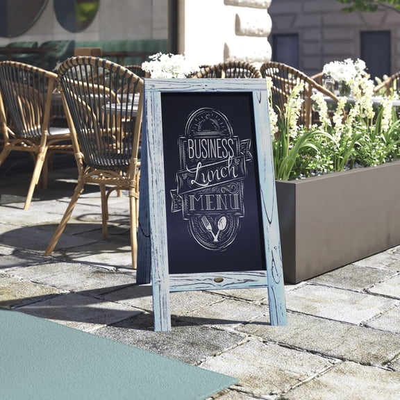 HBCY Creations Vintage Two-Sided A-Frame Chalkboard