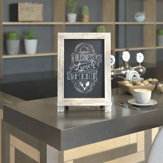 4 THOUGHT Tabletop Small Chalkboard Signs for Food, 9.5 x 14 Magnetic  Wooden Mini Chalkboard with Stand Kids Chalk Board Easel Countertop Menu  Board