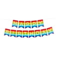 thumbnail image 1 of Multicolor Rainbow Happy Birthday Flag Banner, 13', by Way To Celebrate, 1 of 2