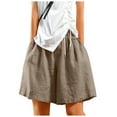 HBDHEJL Pants for Women Casual Shorts Loose Wide Leg Linen Cotton