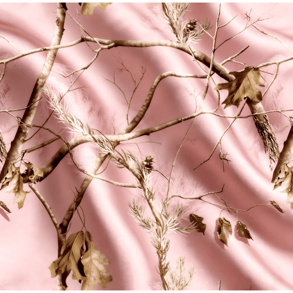 HBDesign 60 Inch Pink Camo Satin Fabric Premium Polyester Camouflage Material for DIY Crafts, Apparel, and Home Decor by the yard(5 yard)