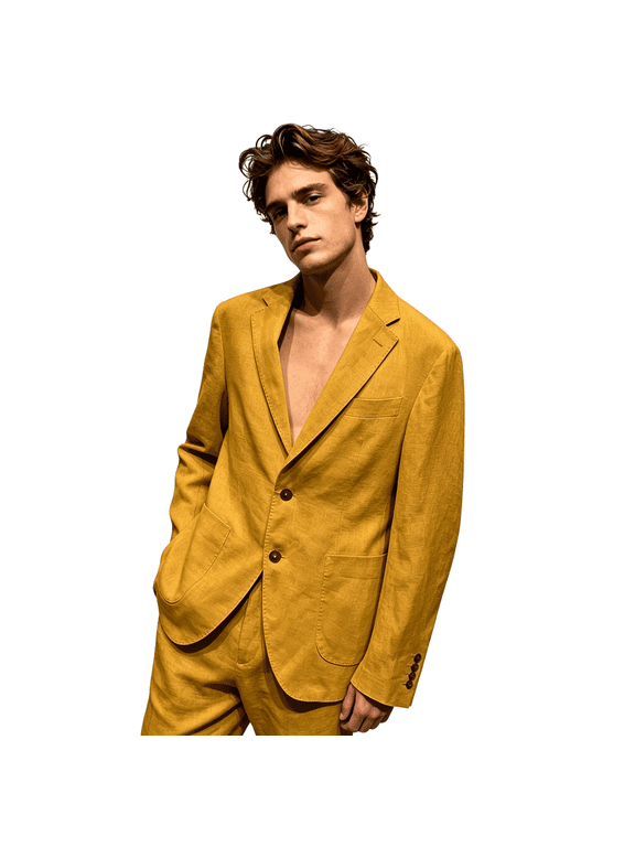 Men's Summer Linen Blazer Lightweight Unstructured Casual Suit Jacket Business Casual Daily Wear Breathable Sport Coat