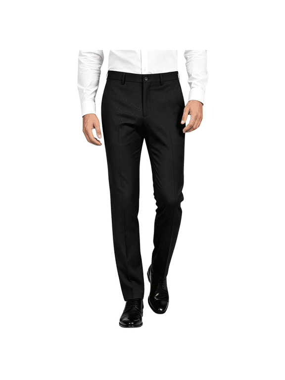 Mens All Season Serge Dress Pants Classic Fit Business Formal Work Trousers