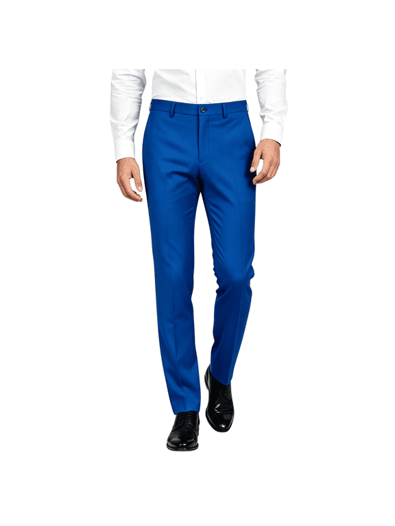 Mens All Season Serge Dress Pants Classic Fit Business Formal Work Trousers