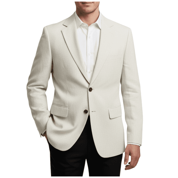 HBDesign Mens Linen Blazer Slim Fit Lightweight Casual Business Sport Coat
