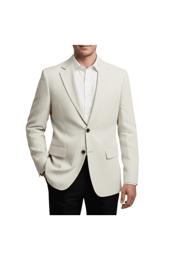Mens Linen Blazer Slim Fit Lightweight Casual Business Sport Coat