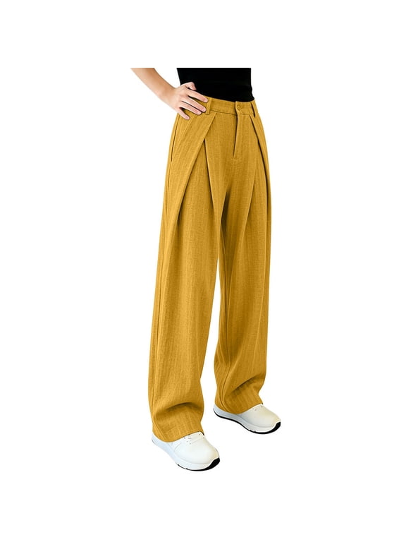 Mens Linen Wide Leg Pants Casual Pleated Summer Breathable Loose Daily Trousers