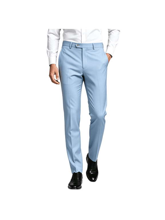 Mens Regular Fit Dress Pants Serge Fabric Business Casual for Office Daily,Multiple Colors and Sizes Available.