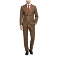 thumbnail image 1 of HBDesign Mens Summer 2 Piece Double Breasted Suit Set Quick Dry Peak Lapel Blazer Pants Business Formal Wedding, 1 of 6