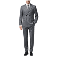 thumbnail image 1 of HBDesign Mens Summer 2 Piece Double Breasted Suit Set Quick Dry Peak Lapel Blazer Pants Business Formal Wedding, 1 of 6
