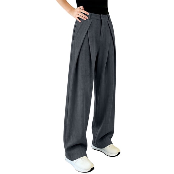 HBDesign Mens Summer Seersucker Wide Leg Pants Casual Breathable Comfort Trousers